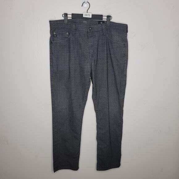 AG Everett Slim Straight Pants Gray 36x34 Adriano Goldschmied Mens Stretch - Picture 1 of 10